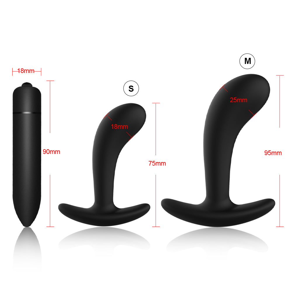 Set 3 Plug Anali Vibranti in Silicone