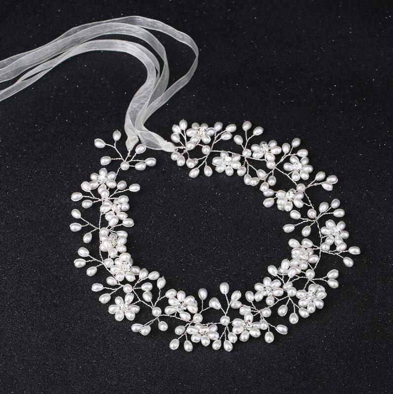 Cerchietto da Sposa con Cristalli e Fiori