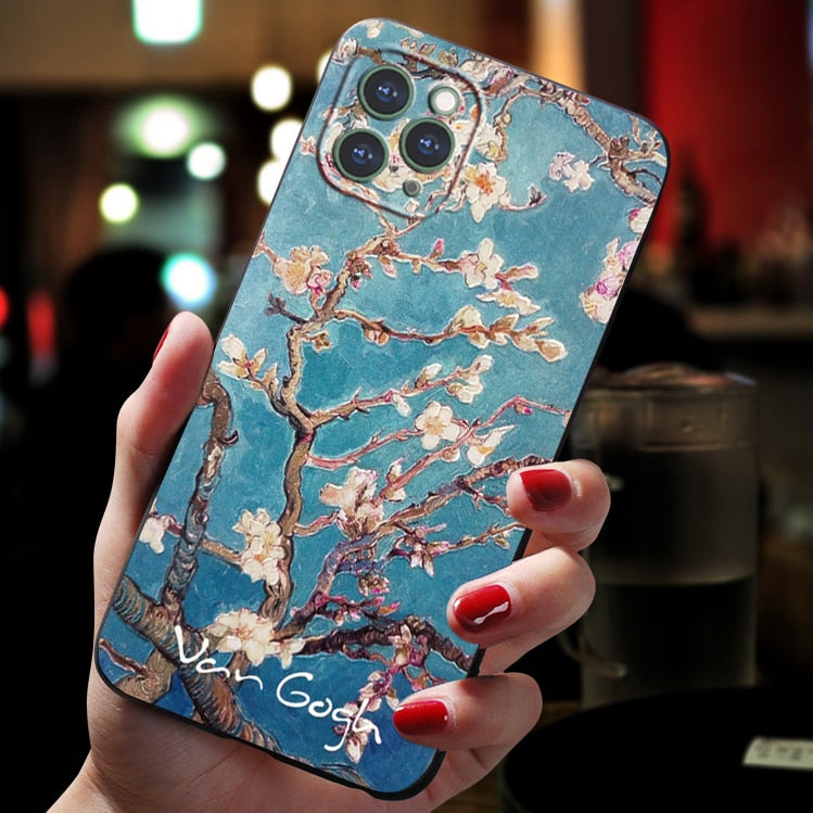 Cover iPhone in Silicone con Arte Vintage Van Gogh