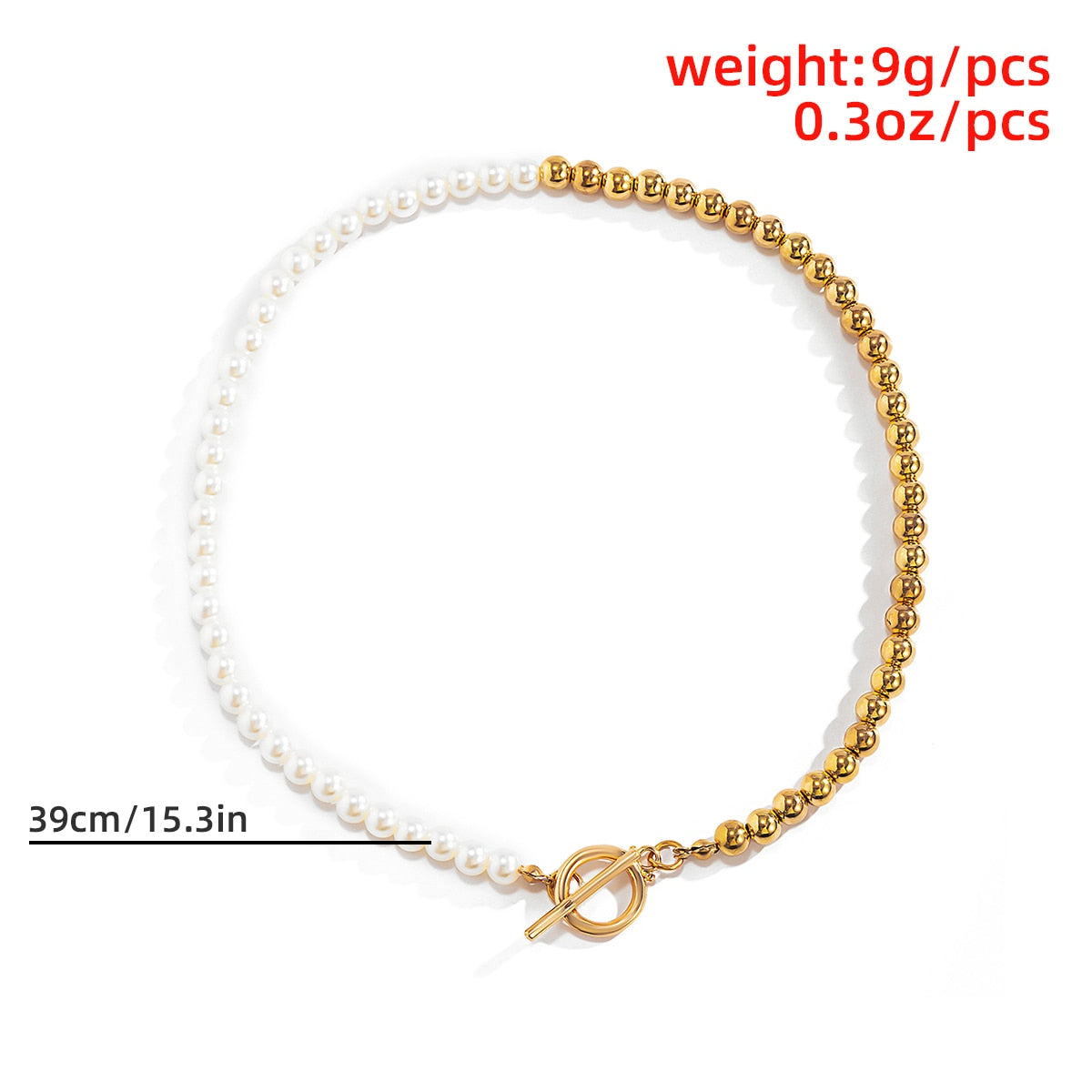 Collana a Catena con Perle Barocche da Donna