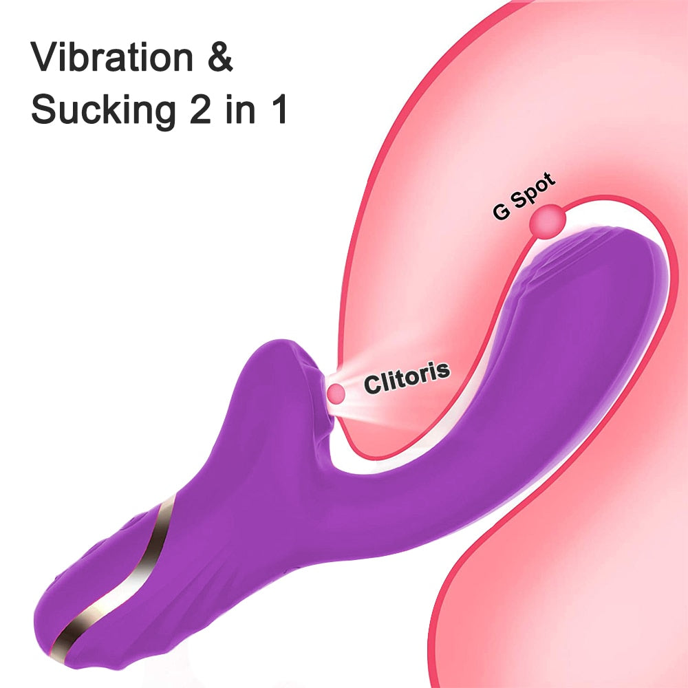 Vibratore 2 in 1 — 20 Modalità di Suzione e Vibrazione
