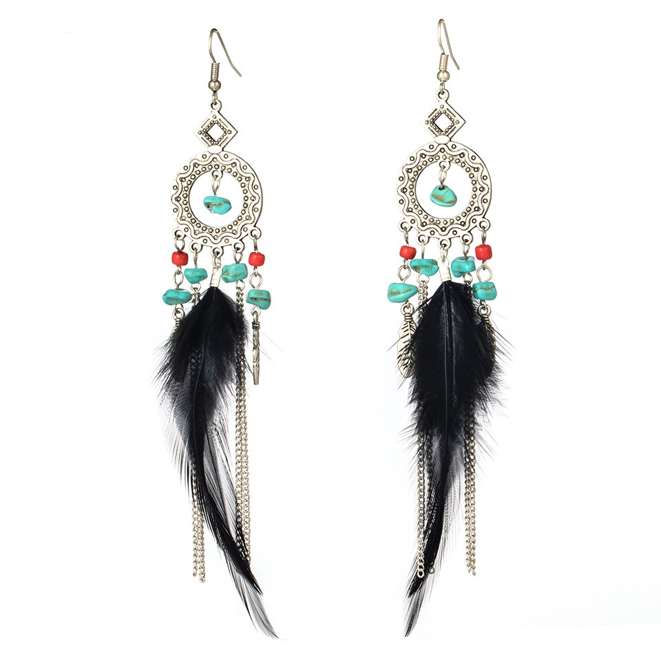 Orecchini a Goccia Colorati Stile Boho da Donna