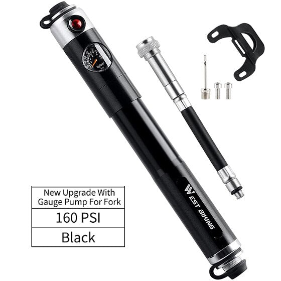 Cycling Portable Aluminum Alloy Pump with Barometer