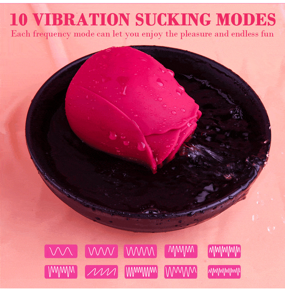 Vibratore Succhia-Clitoride a Forma di Rosa