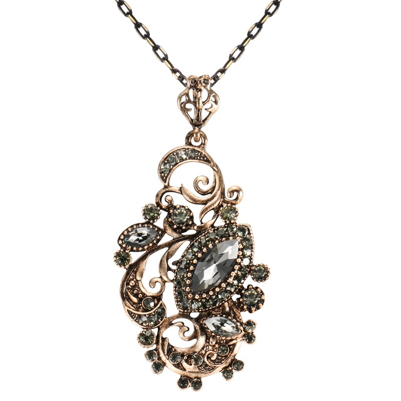 Collana con Ciondolo in Cristallo Vintage da Donna