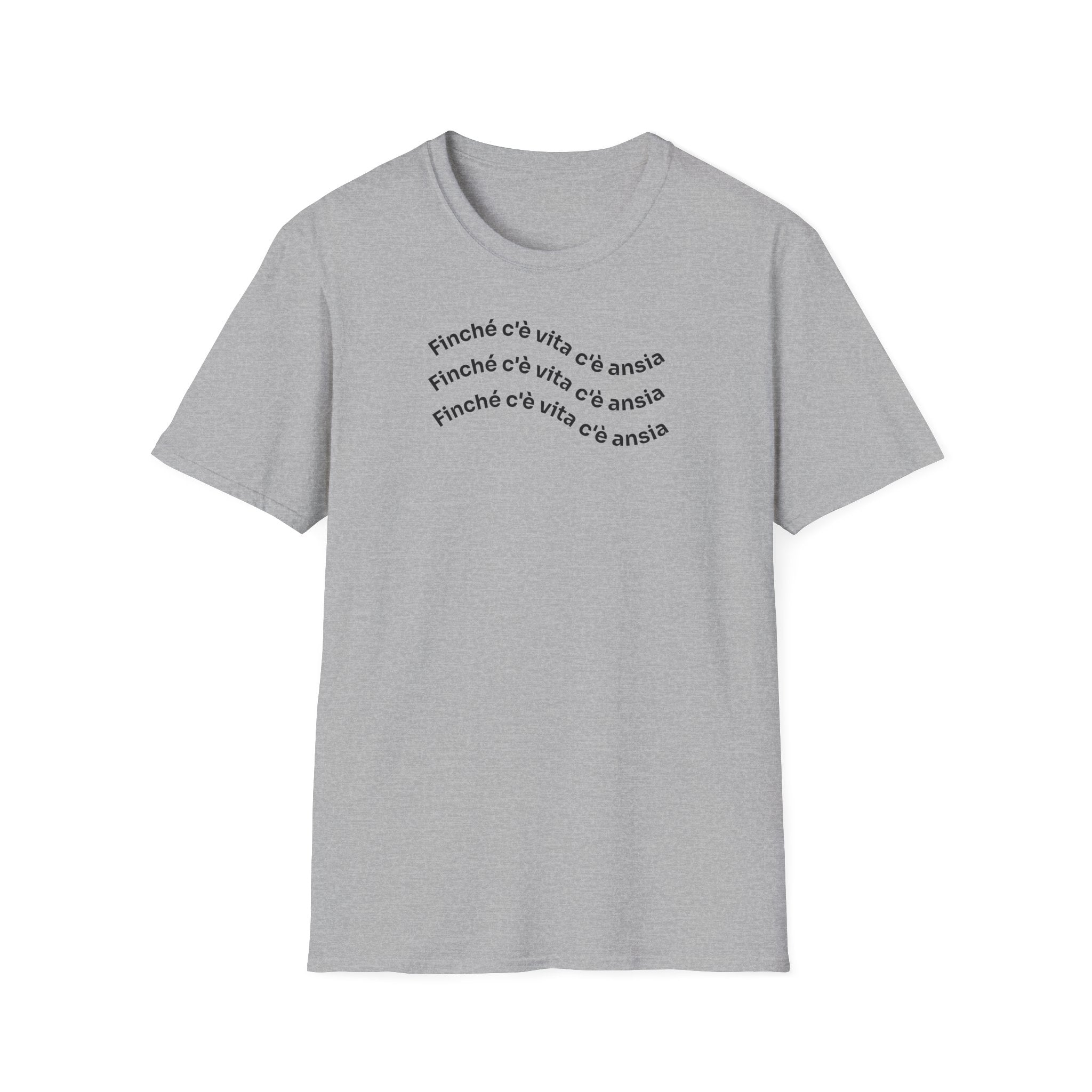 T-shirt Unisex C È ANSIA Stile Casual Moda