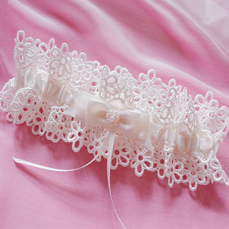 Giarrettiera da Sposa Romantica in Pizzo Floreale