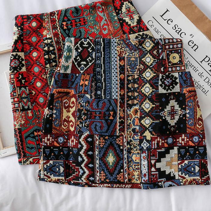 Minigonna Donna Stile Boho