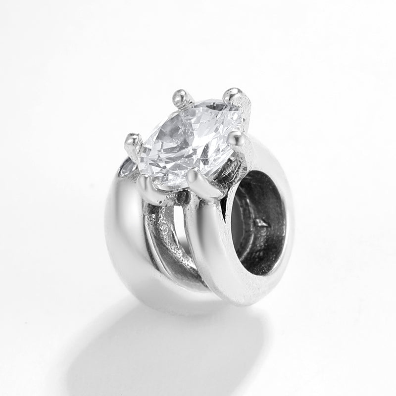Charm in Argento Sterling con Motivo in Cristallo