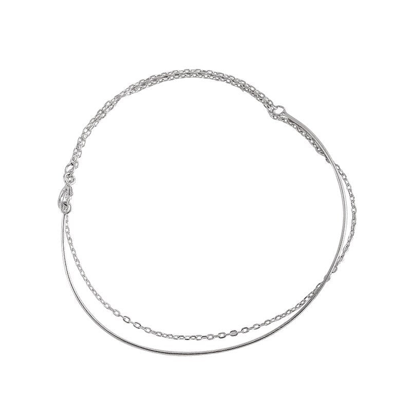 Bracciale Avvolgente a Catena in Argento Sterling 925