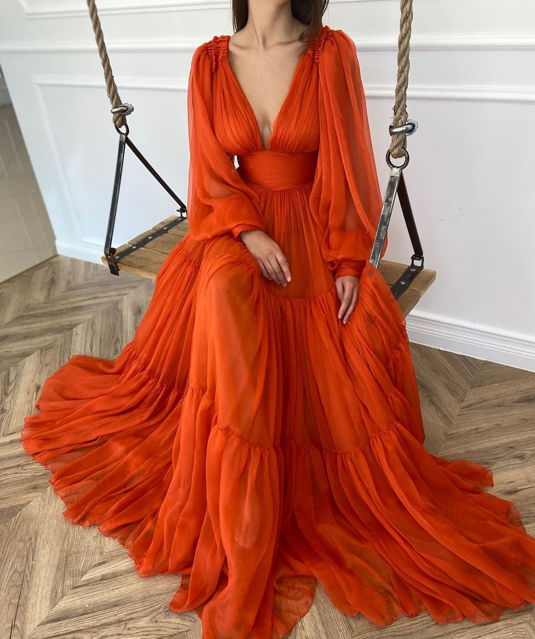 Abito da Cerimonia in Chiffon per Ragazza
