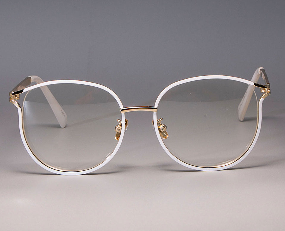 Montature Occhiali Stile Cat Eye in Lega Metallica