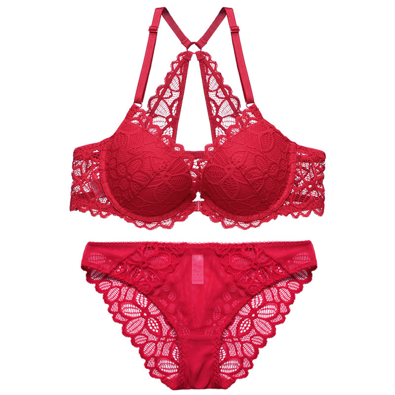Set Lingerie in Pizzo con Chiusura Frontale da Donna