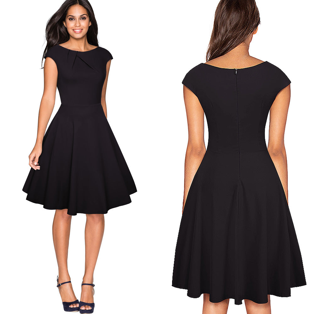 Vestito Donna Elegante A-Line Swing