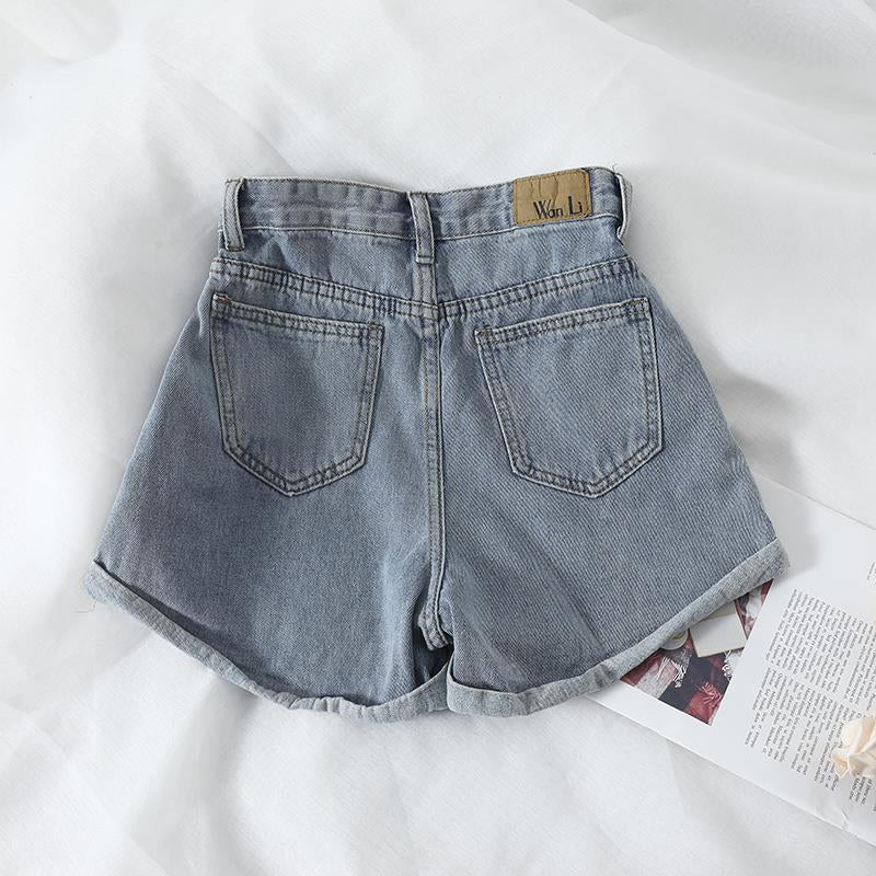 Shorts in Denim Larghi da Donna