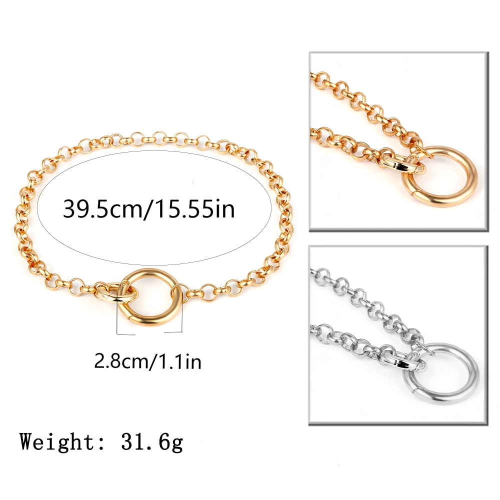 Collane Choker con Ciondoli a Forma di Cerchio