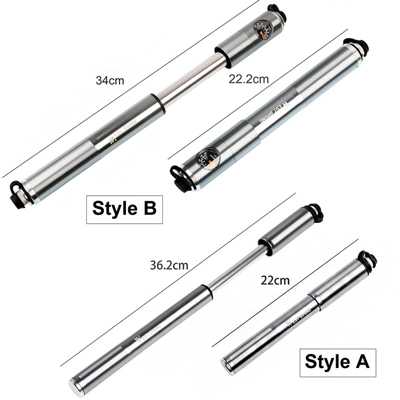 Cycling Portable Aluminum Alloy Pump with Barometer