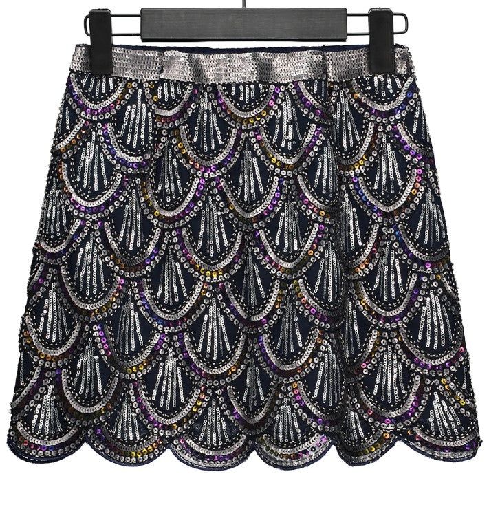 Minigonna Donna Effetto Squame di Sirena