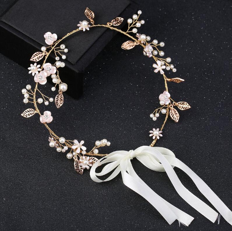Cerchietto da Sposa con Cristalli e Fiori