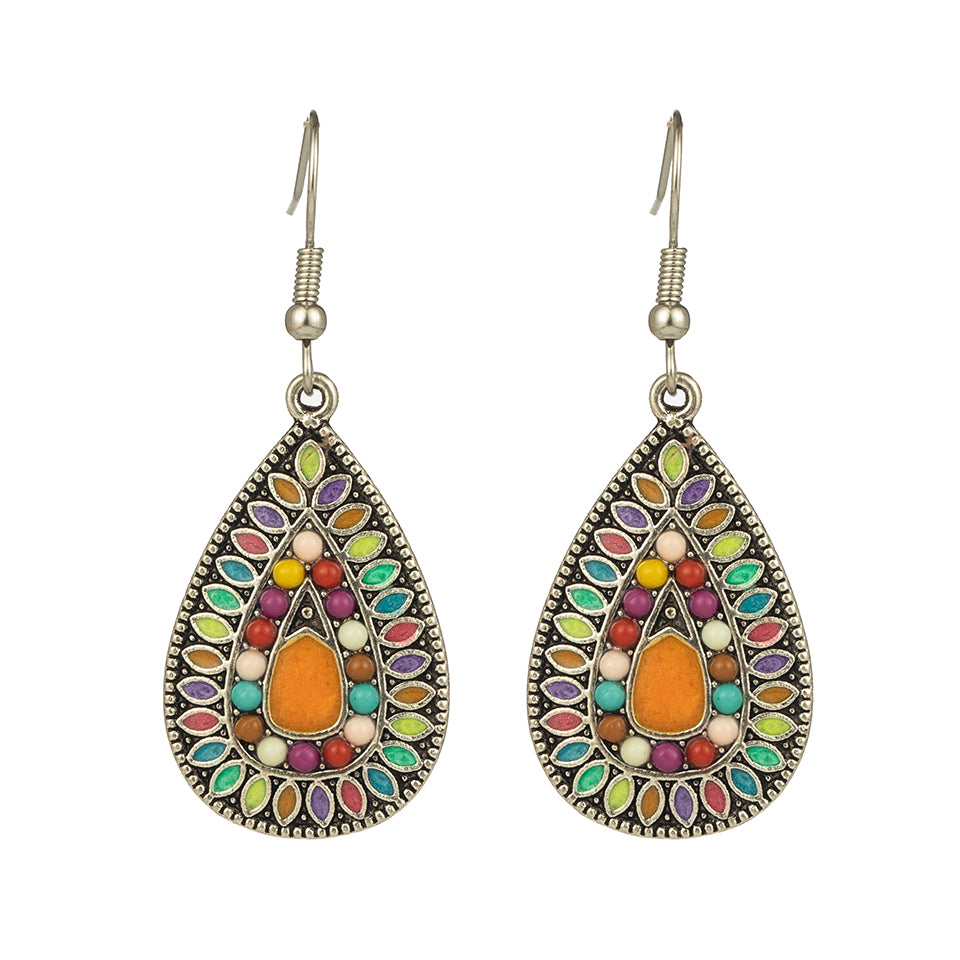 Orecchini a Goccia Colorati Stile Boho da Donna