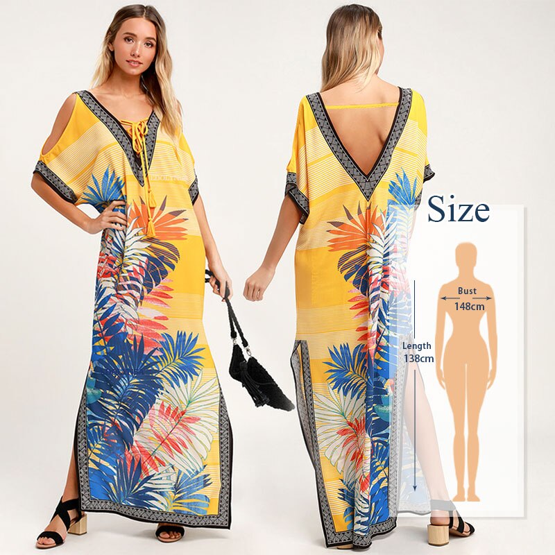 Vestito Donna Stile Boho con Stampa