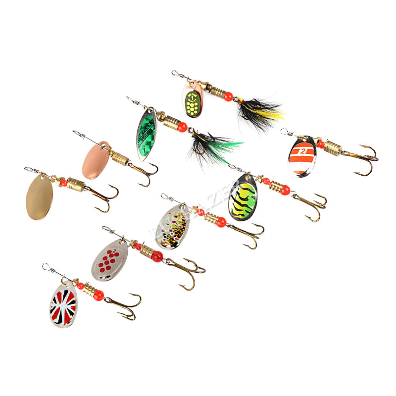 Set Esche in Metallo con Amo e Piuma
