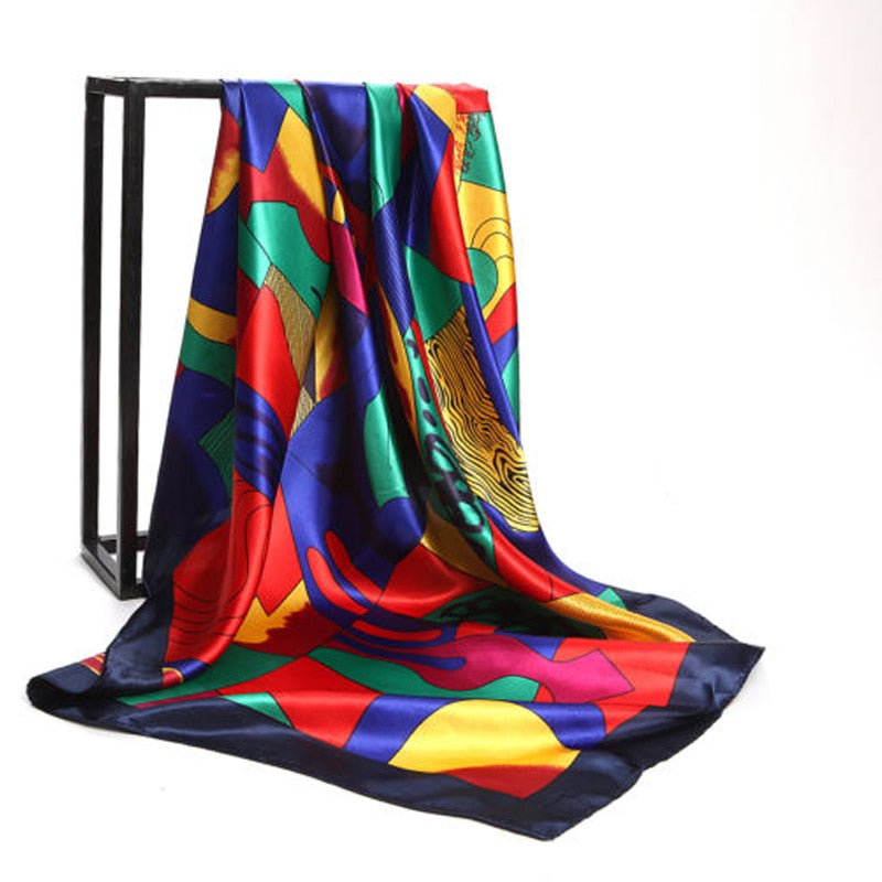 Sciarpa da Donna con Stampa Stile Picasso