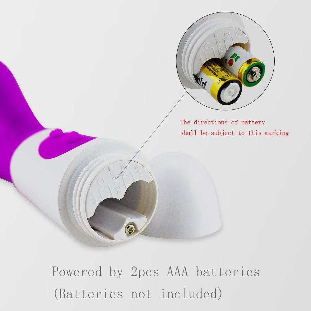 Vibratore Rabbit Dildo in Silicone per Punto G