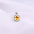 Collana con Ciondolo Quadrato in Rosa e Giallo