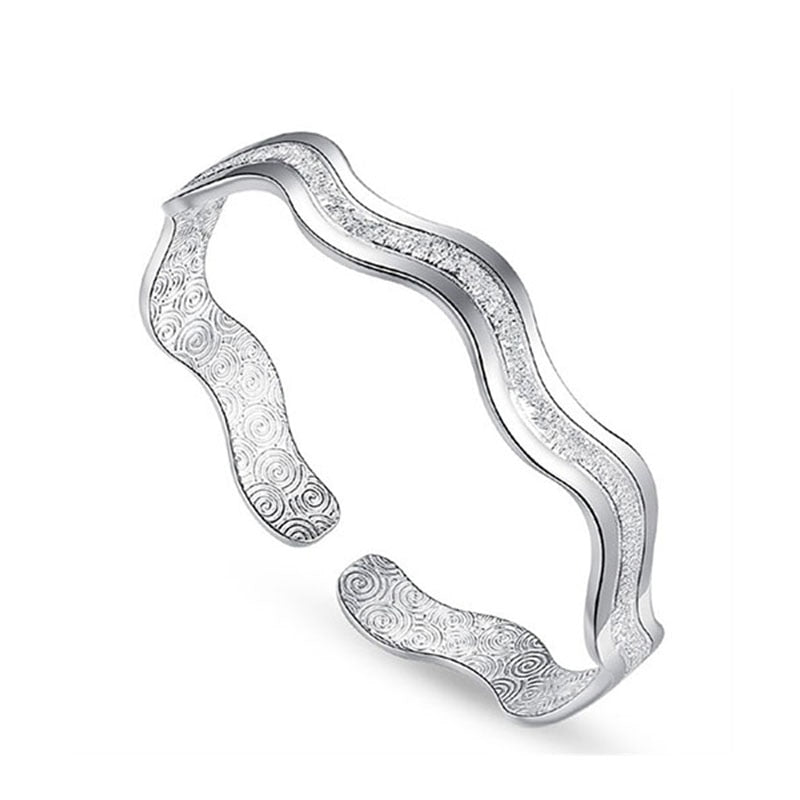 Bracciale in Argento Sterling a Forma di Onda