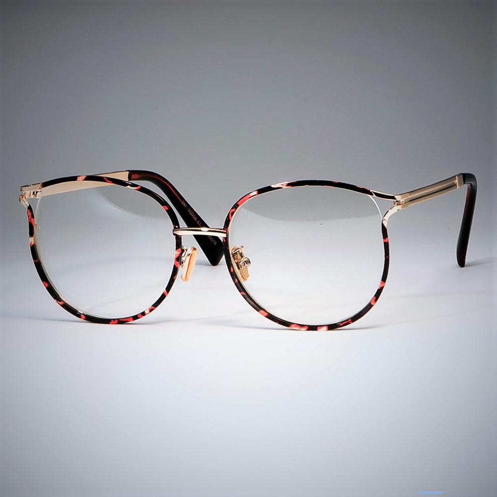 Montature Occhiali Stile Cat Eye in Lega Metallica