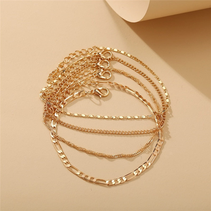 Set di Cavigliere Color Oro Fashion