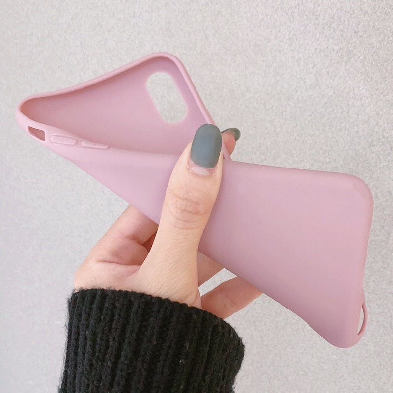 Solid Color Silicone Case for iPhone