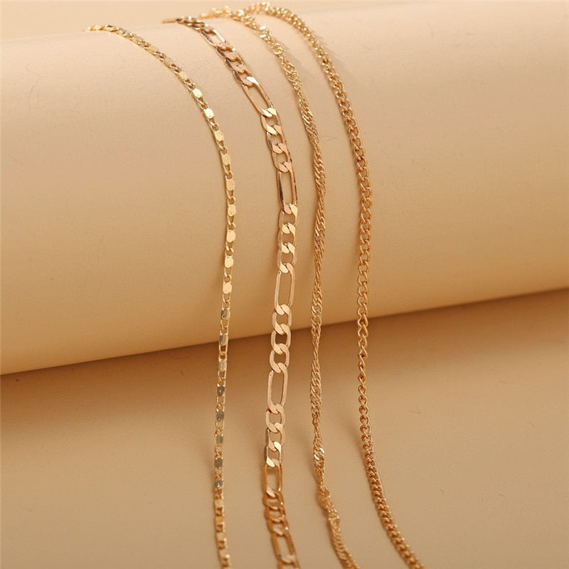 Set di Cavigliere Color Oro Fashion