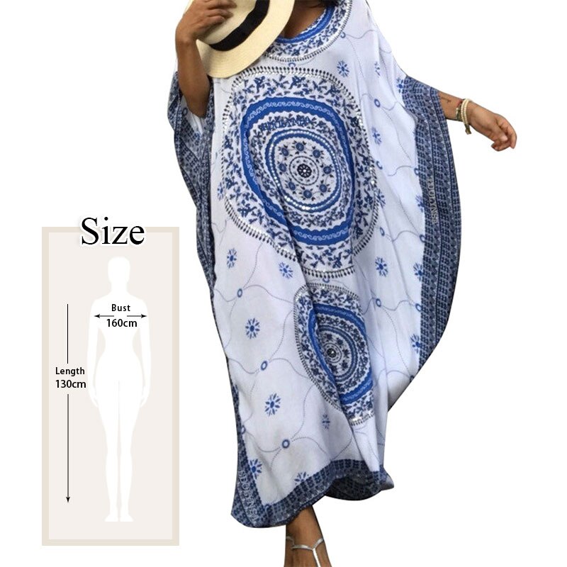 Vestito Donna Stile Boho con Stampa