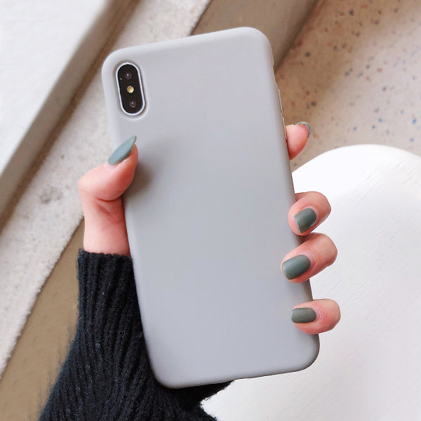 Solid Color Silicone Case for iPhone