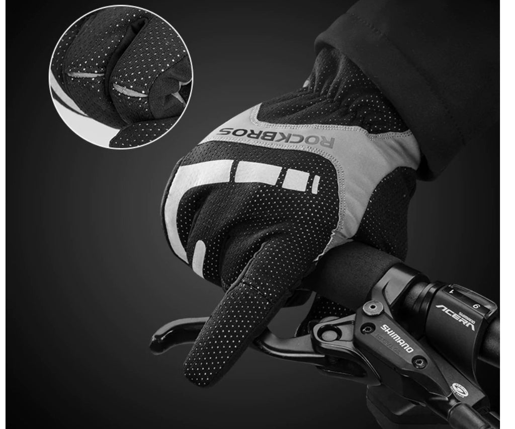 Guanti Termici da Ciclismo Bicolore Dita Intere Unisex