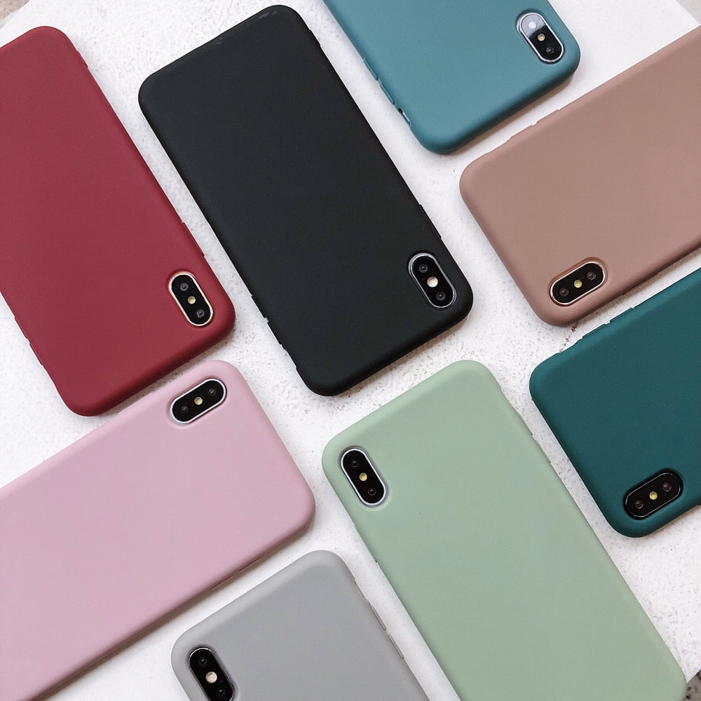 Solid Color Silicone Case for iPhone
