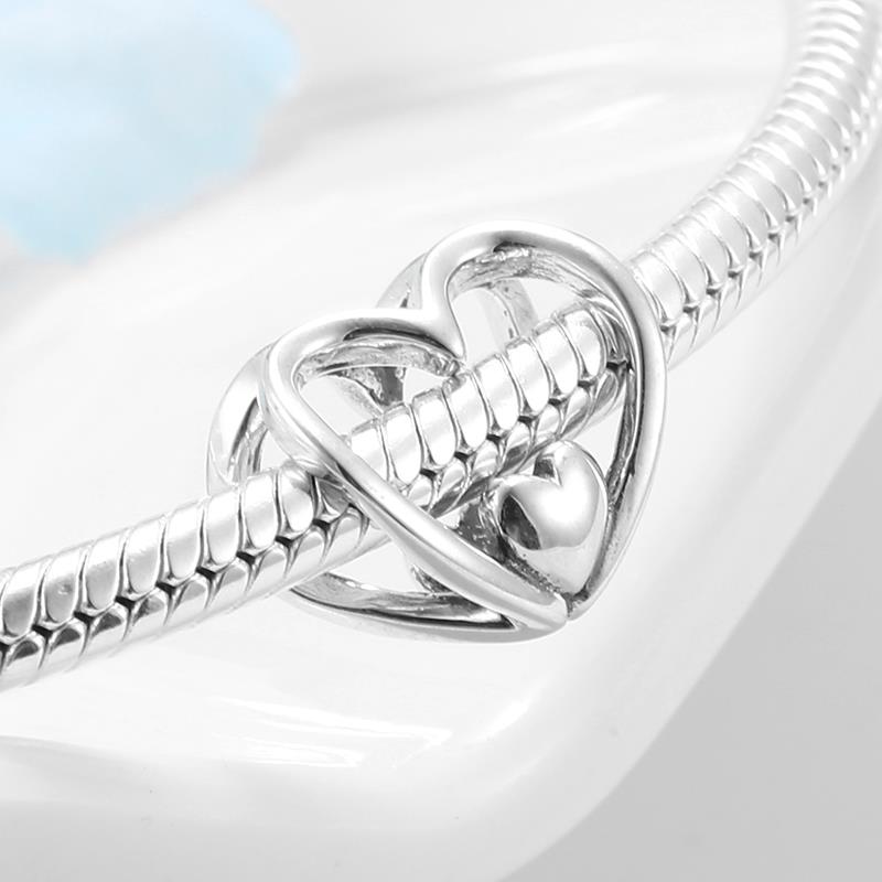 Charm in Argento Sterling con Motivo in Cristallo