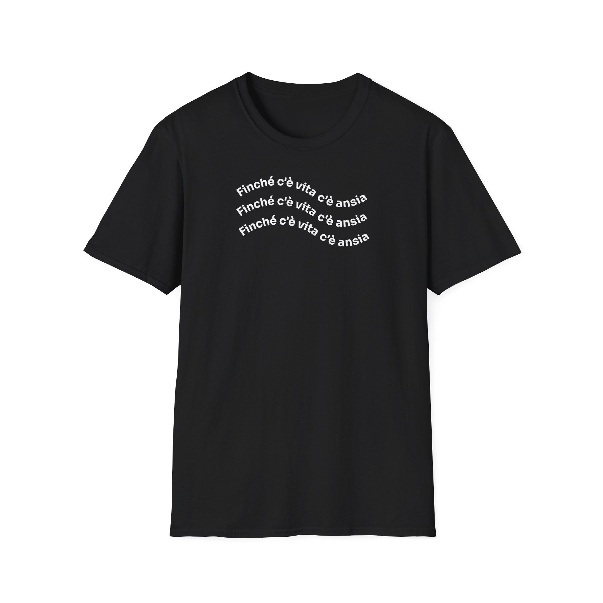 T-shirt Unisex C È ANSIA Stile Casual Moda
