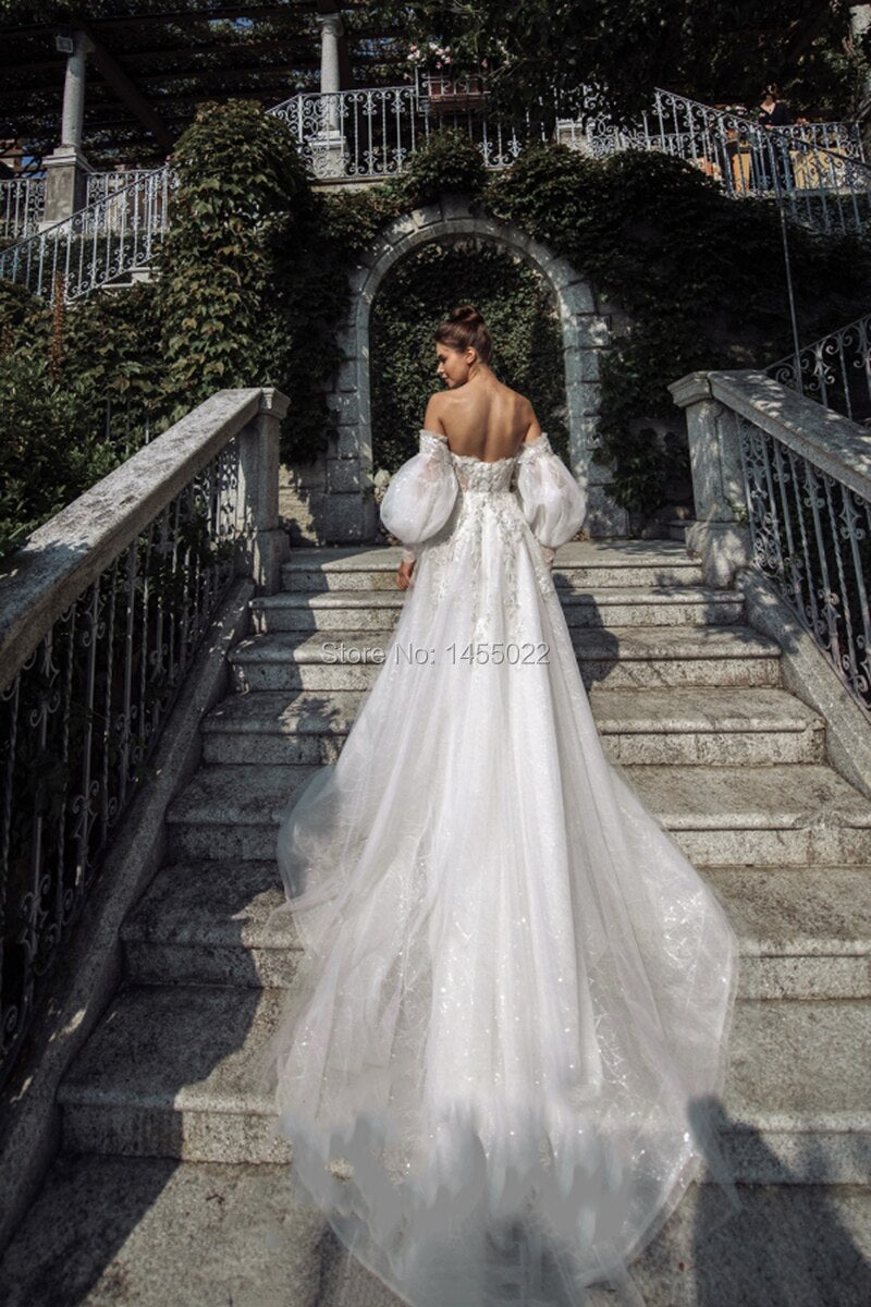 Abito da Sposa di Lusso Off-Shoulder da Donna