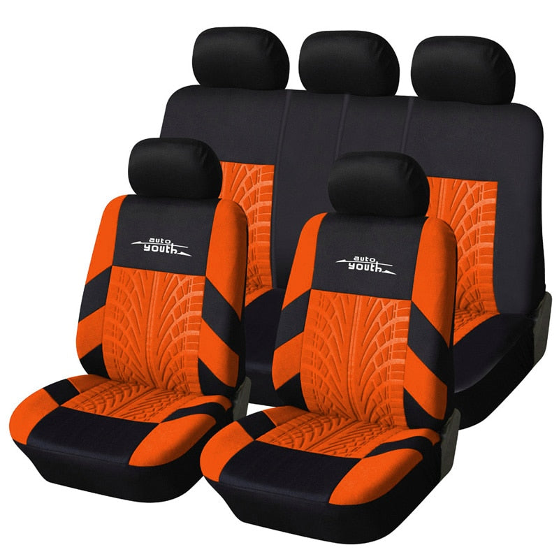 Set Coprisedili Auto Universali con Motivo Battistrada