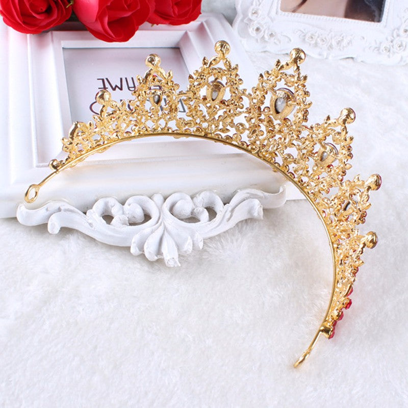 Corona Tiara da Sposa Vintage Rossa
