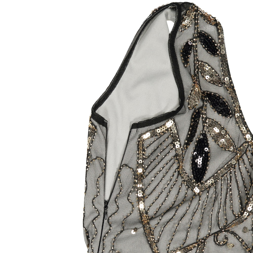 Abito da Sera con Fiori e Paillettes da Donna