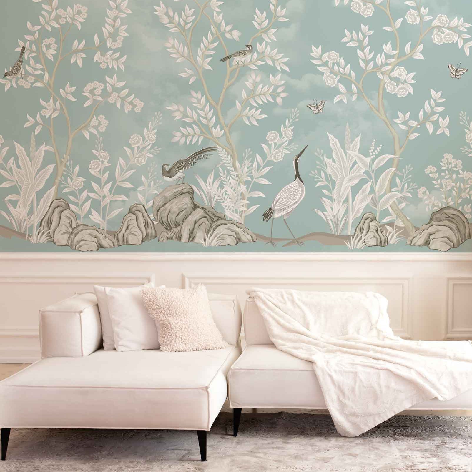 Murale - Chinoserie Giardino di giada