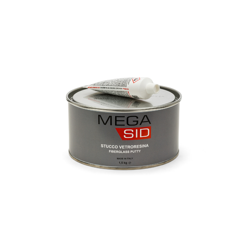 Megasid Stucco Bicomponente Per Vetroresina Fibra di vetro 1,5kg + Catalizzatore