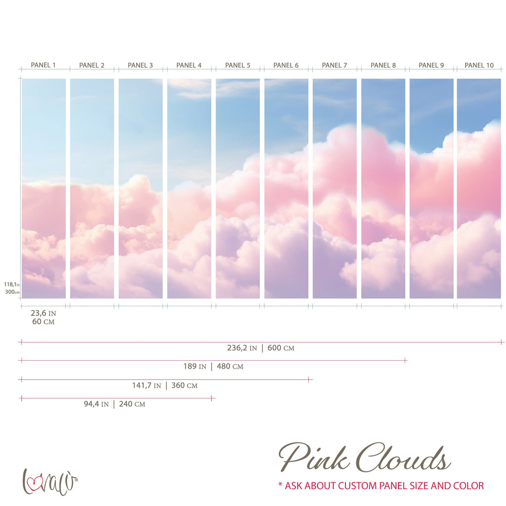 Murale - Pink Clouds