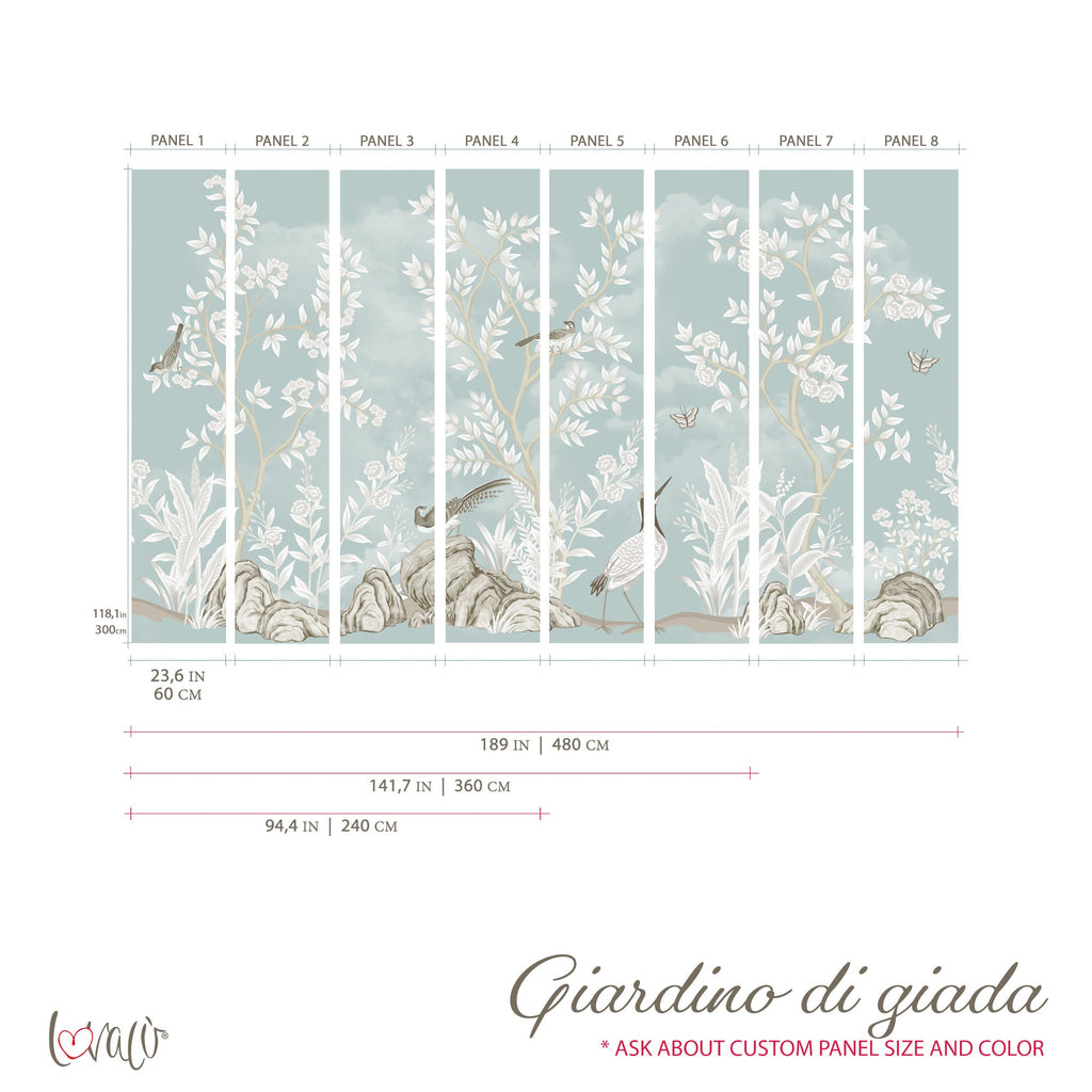 Murale - Chinoserie Giardino di giada