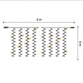 Tendina led | 2x3m 230V | cavo bianco | 600 led (60 flash)
