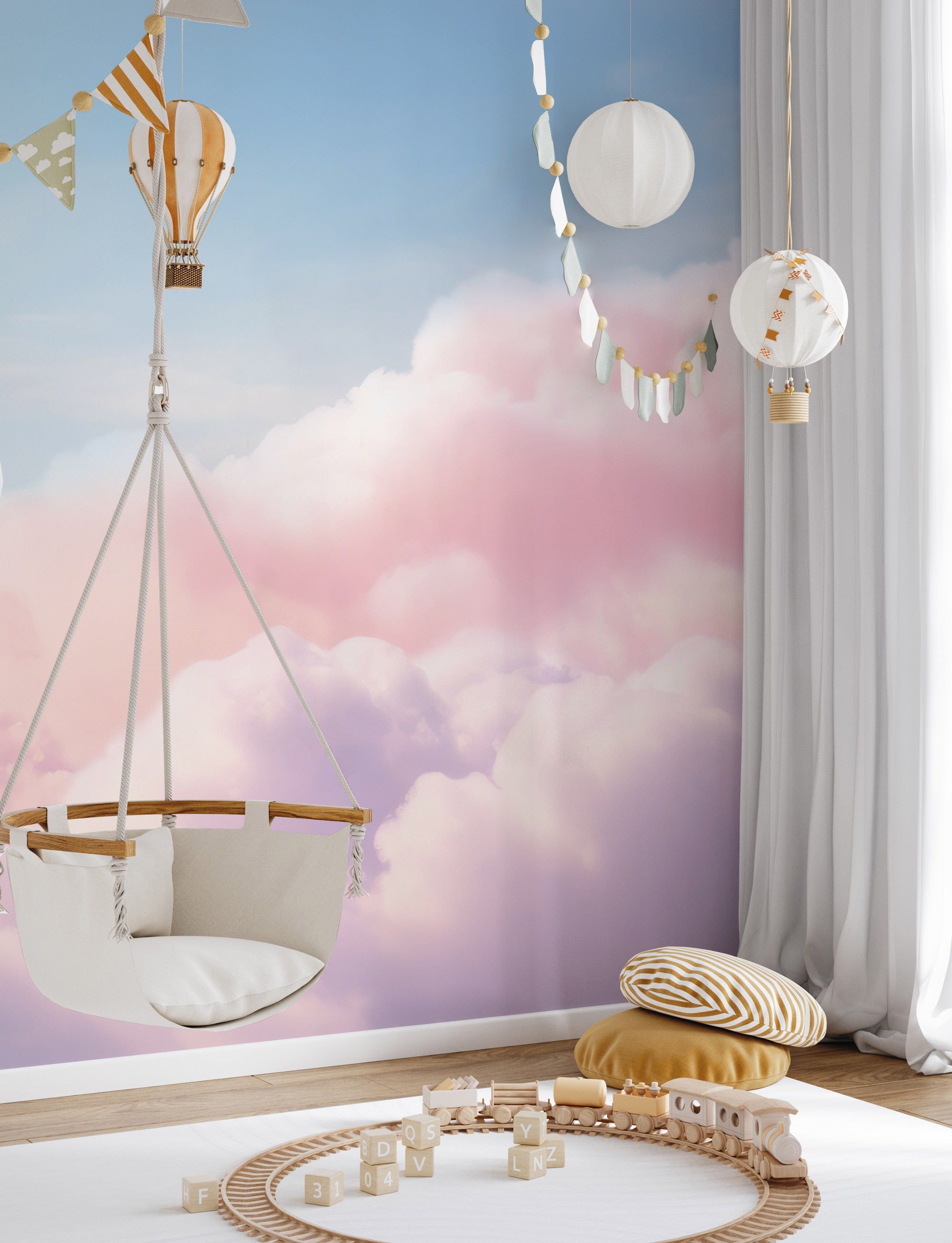 Murale - Pink Clouds